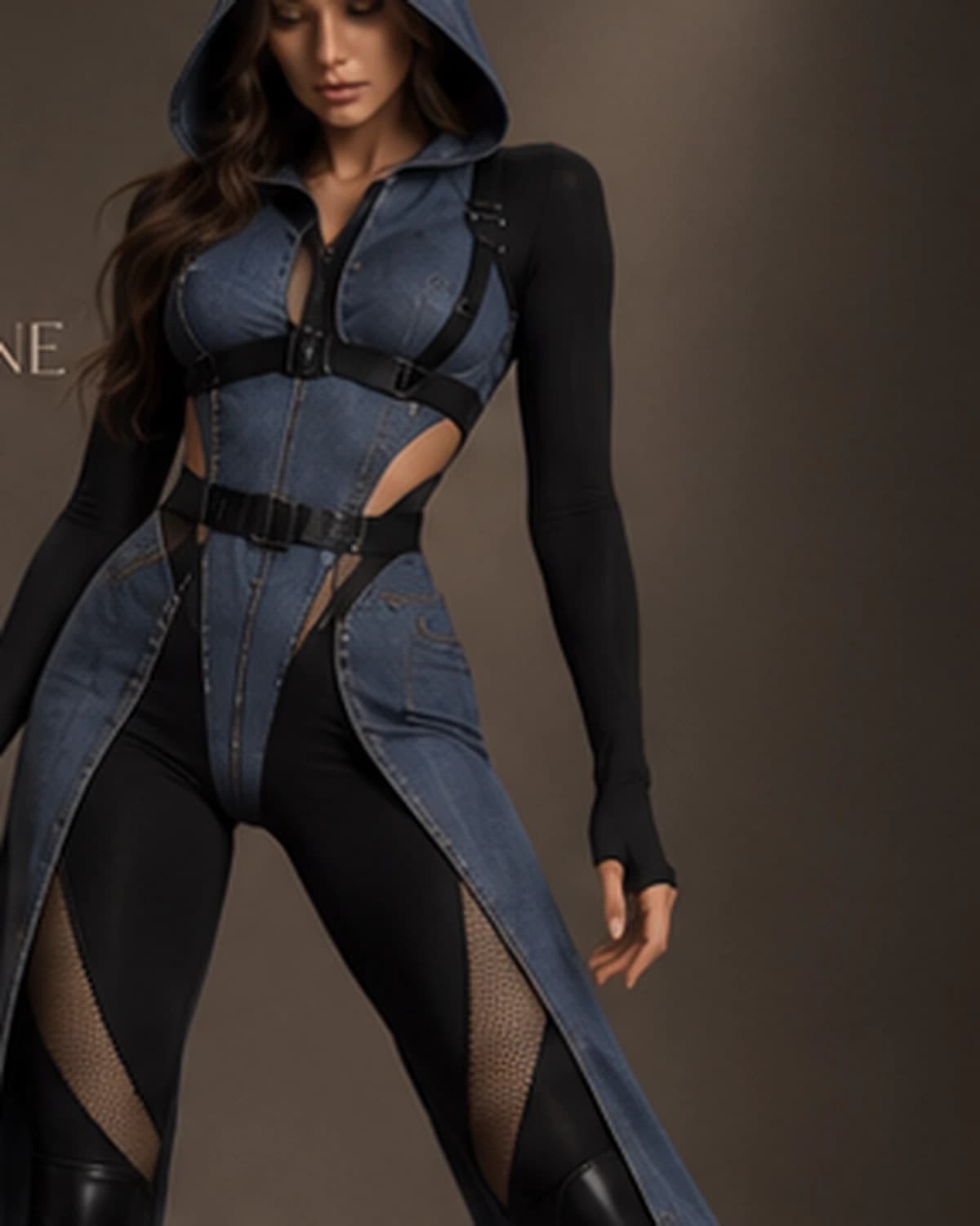 Nocturne jumpsuit, campaign mockup